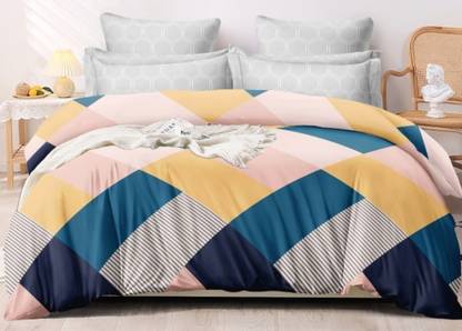 Balaji bedsheetAM Cotton Double Flat 220 TC Checkered Bedsheet