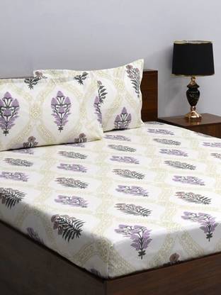 Bombay Dyeing 164 TC Microfiber Double Floral Flat Bedsheet