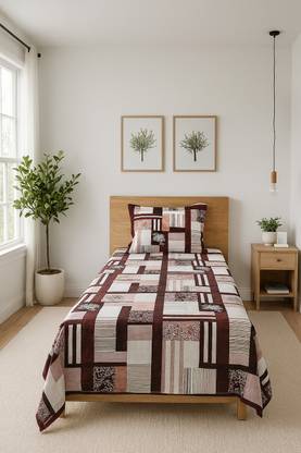 SCHp Cotton Single Flat 320 TC Printed Bedsheet