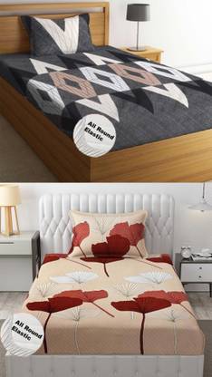 SPREI 210 TC Microfiber Single Printed Fitted (Elastic) Bedsheet