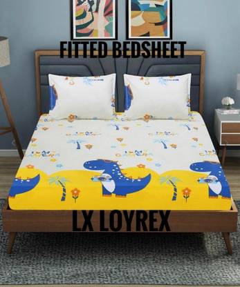 The Divine 450 TC Cotton Super King 3D Printed Fitted (Elastic) Bedsheet