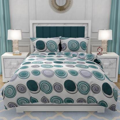 Raazsons Polycotton Queen Flat 280 TC Printed Bedsheet