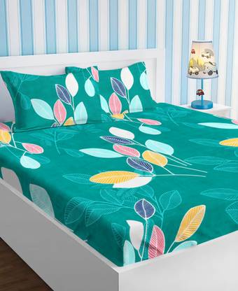 Flipkart SmartBuy 220 TC Cotton Double Floral Flat Bedsheet