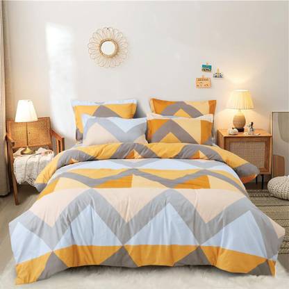 CLOVIS KRAFTS 240 TC Microfiber Single Geometric Fitted (Elastic) Bedsheet