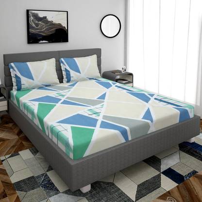 Laughing buddha Reversible Cotton Viscose Blend Double Bed Cover