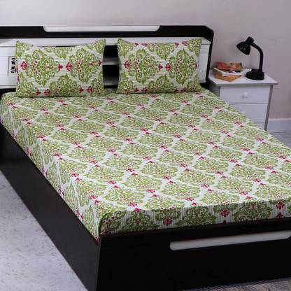 Flipkart SmartBuy 104 TC  Cotton Double Motifs Bedsheet
