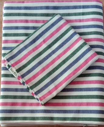 TENTEX 220 TC Polycotton Single Self Design Flat Bedsheet