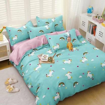 Weave & Décor Microfiber Single Flat 300 TC Cartoon Bedsheet