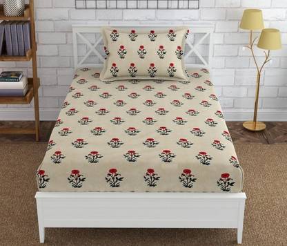 RRC Microfiber Single Fitted (Elastic) 144 TC Printed Bedsheet