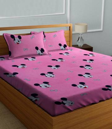 Decorum 165 TC Cotton Double Cartoon Flat Bedsheet