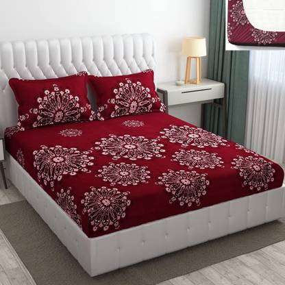 Tript 250 TC Microfiber Double Printed Fitted (Elastic) Bedsheet