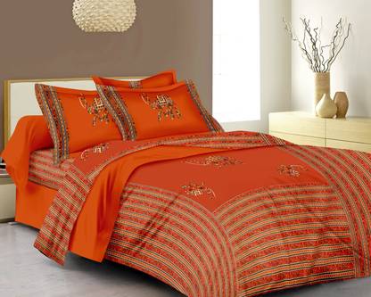 Lali Prints Cotton Double Printed Flat Bedsheet