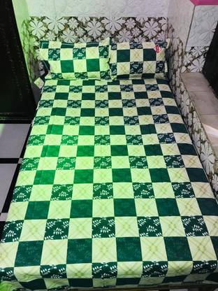FRIEND HUF 180 TC Cotton Single Checkered Flat Bedsheet