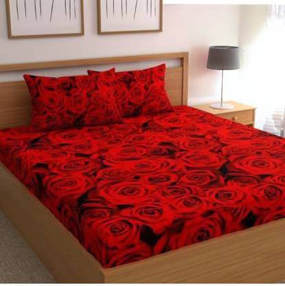 CREATURE 486 TC Cotton Double Printed Flat Bedsheet