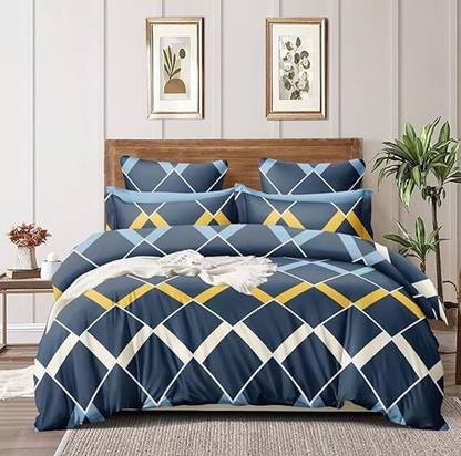 nidhi trade 310 TC Cotton King Floral Flat Bedsheet