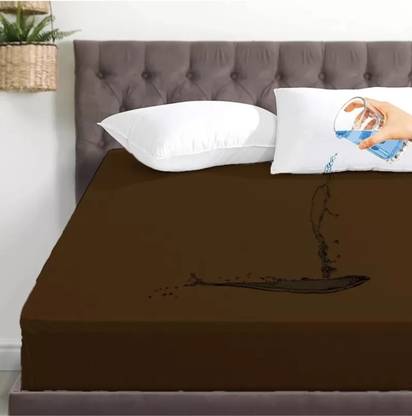 Blufurn Cotton King Fitted (Elastic) 200 TC Solid Bedsheet