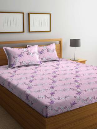 Bombay Dyeing 144 TC Cotton Double Abstract Flat Bedsheet
