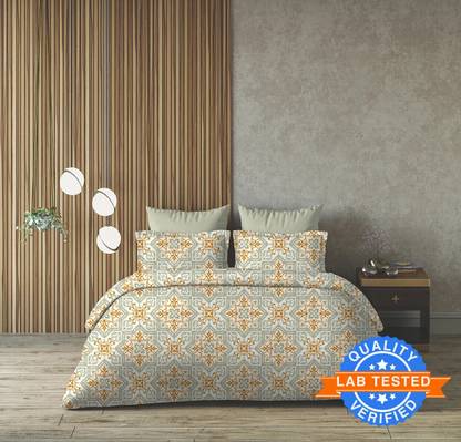 Arvind 120 TC Cotton Queen Floral Flat Bedsheet