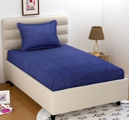 Krishnam Microfiber Single Flat 180 TC Solid Bedsheet