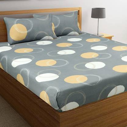 almaee 1 TC Cotton Double Abstract Flat Bedsheet