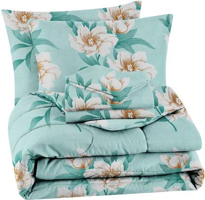 VAS COLLECTIONS Microfiber Double Flat 220 TC Abstract 1 Bedsheet