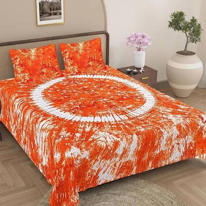 Jaipur Weaves Cotton Double Flat 144 TC Jaipuri Prints Bedsheet