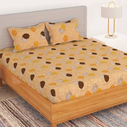 Bedspun Polyester Double Flat 150 TC Printed Bedsheet
