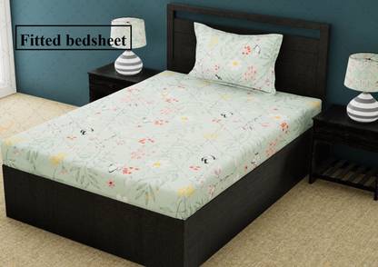 RRC Microfiber Single Fitted (Elastic) 144 TC Printed Bedsheet