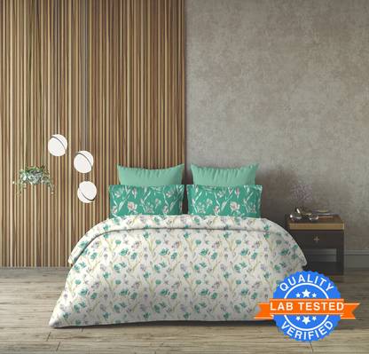 Arvind Cotton Double Flat 144 TC Floral Bedsheet