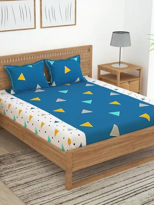 Story@home 152 TC Cotton King Printed Flat Bedsheet