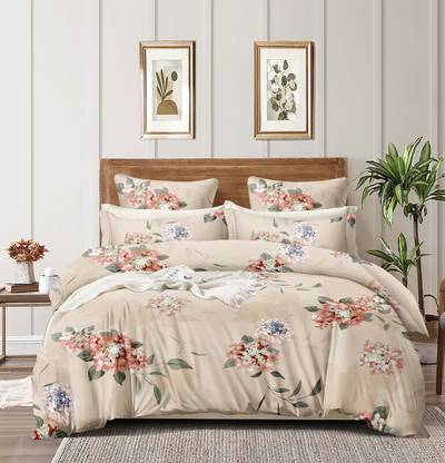 CHHILAKIYA 182 TC Cotton King 3D Printed Flat Bedsheet