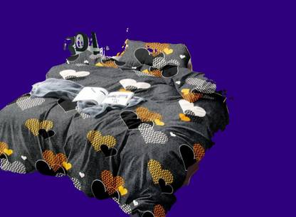 Yashi decor Cotton Double Flat 141 TC Printed Bedsheet