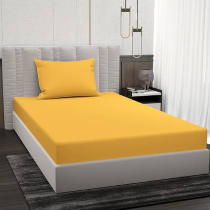 BROMWICK Microfiber Single Flat 220 TC Solid Bedsheet