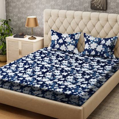 Flipkart SmartBuy 300 TC Woolen Double Printed Flat Bedsheet