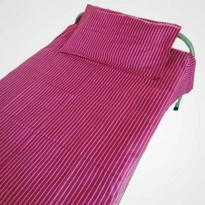 TENTEX 220 TC Cotton Single Self Design Flat Bedsheet