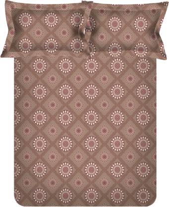 Welspun Microfiber Double Flat 120 TC Floral Bedsheet
