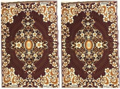 Gajul Udyog Cotton Single Flat 140 TC Floral Bedsheet