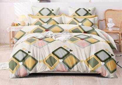 Priscilla 220 TC Cotton King Floral Flat Bedsheet