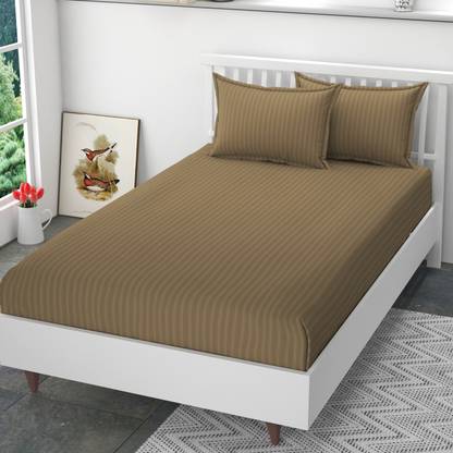 Mega Cart Home 220 TC Polycotton Single Solid Flat Bedsheet