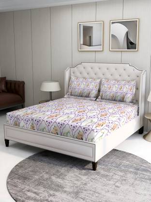Bombay Dyeing Cotton King Flat 140 TC Printed Bedsheet