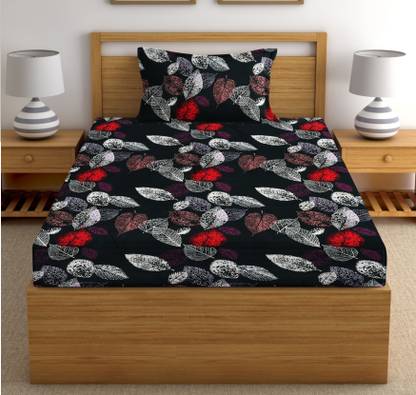 EXFAB 244 TC Cotton Single Printed Fitted (Elastic) Bedsheet