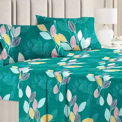 Relaxfeel Cotton Double Flat 160 TC Floral Bedsheet