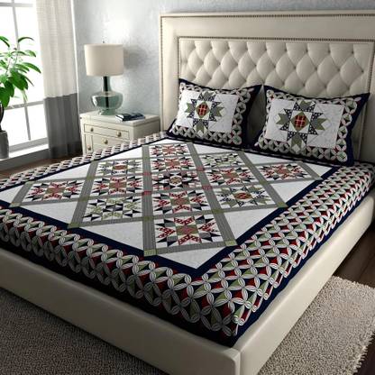 MAGICAL Cotton Double Flat 144 TC Printed Bedsheet