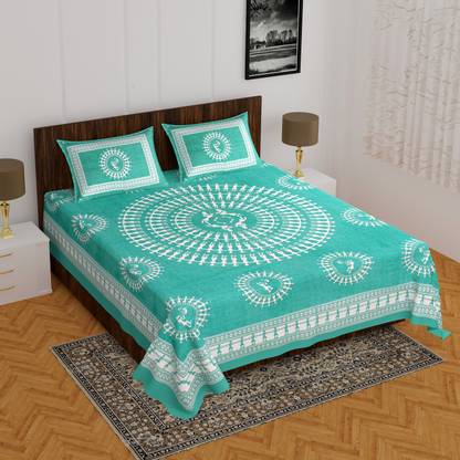Mohini Dyeing 260 TC Cotton Queen Printed Flat Bedsheet