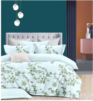 CLOVIS KRAFTS 240 TC Microfiber King Printed Fitted (Elastic) Bedsheet