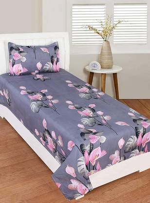 CHALIA CREATION 170 TC Cotton Single Printed Flat Bedsheet