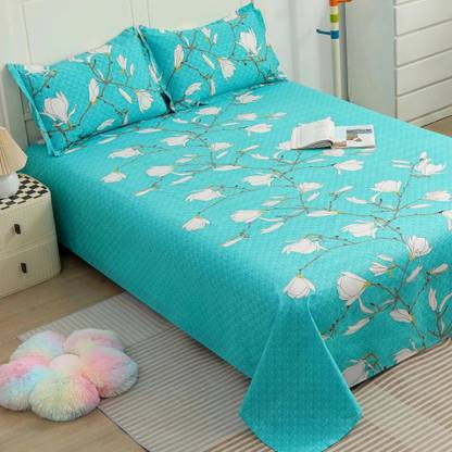 Story@home Cotton Double Flat 144 TC Printed Bedsheet