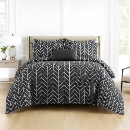 DECOR2ADMIRE 300 TC Cotton Queen Solid Flat Bedsheet