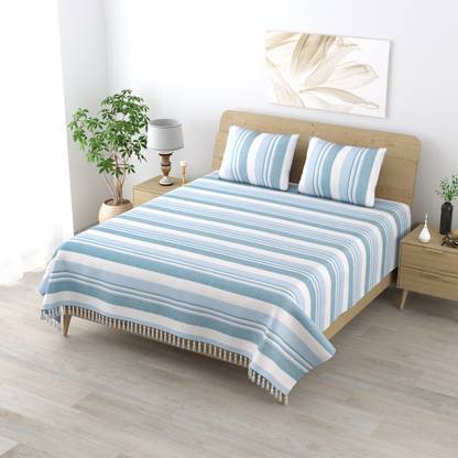 Flipkart SmartBuy 180 TC Cotton Double Self Design Flat Bedsheet