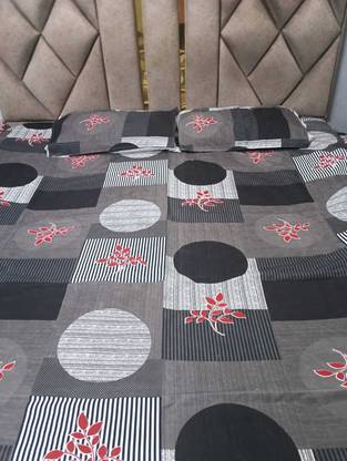 kunshi creation 280 TC Cotton King Printed Flat Bedsheet